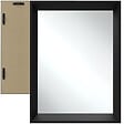 TECTAKE - Miroir mural rectangulaire ELINA avec cadre en plastique noir - vignette