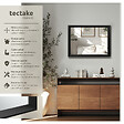 TECTAKE - Miroir mural rectangulaire ELINA avec cadre en plastique noir - vignette