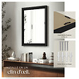 TECTAKE - Miroir mural rectangulaire ELINA avec cadre en plastique noir - vignette