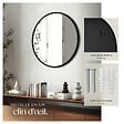 TECTAKE - Miroir mural rond FIONA avec cadre en aluminium noir - vignette