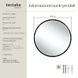 TECTAKE - Miroir mural rond FIONA avec cadre en aluminium noir - vignette