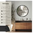 TECTAKE - Miroir mural rond FIONA avec cadre en aluminium noir - vignette