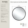 TECTAKE - Miroir mural rond FIONA avec cadre en aluminium noir - vignette