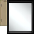 TECTAKE - Miroir mural rectangulaire ELINA avec cadre en plastique noir - vignette