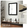 TECTAKE - Miroir mural rectangulaire ELINA avec cadre en plastique noir - vignette
