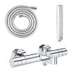 GROHE - Mitigeur bain douche Precision Get avec douchette 1jet Vitalio Joy Cube et flexible 200cm - vignette