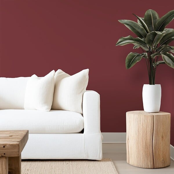99DECO - Peinture Mur Velours - Bordeaux - Interieur - 1l - large