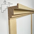 99DECO - Kit de moulures murales pour étagère en bois - Pin Sylvestre abouté - Enora - Prêt à coller et peindre - vignette