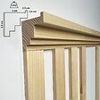 99DECO - Kit de moulures murales pour étagère en bois - Pin Sylvestre abouté - Izia - Prêt à coller et peindre - vignette