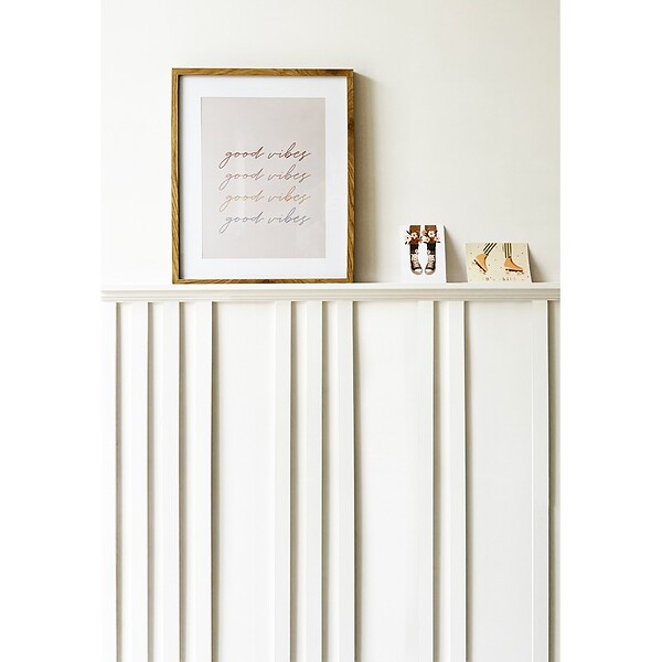 99DECO - Kit de moulures murales pour étagère en bois - Pin Sylvestre abouté - Izia - Prêt à coller et peindre - large