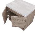 SANIVERRE - Meuble Sous Vasque 60 Cm Chêne Fumé + Plan Gris Béton - Oslo - vignette