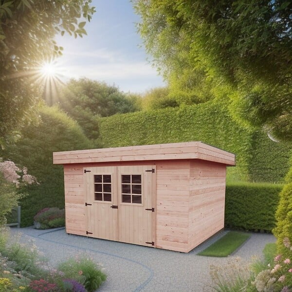 HABRITA - Abri de jardin - Bois - 28mm - 11.38m2 - large