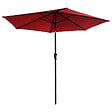 HAPPY GARDEN - Parasol droit HAPUNA rond 2,70m de diamètre rouge - vignette