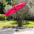 HAPPY GARDEN - Parasol droit HAPUNA rond 2,70m de diamètre fuchsia - vignette