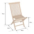 HAPPY GARDEN - Lot de 2 chaises de jardin en teck LOMBOK - vignette