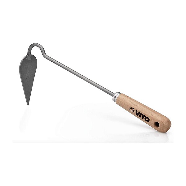VITO - Kit 9 outils de jardin Manche bois Hêtre Inox et Fer forgés à la main  VITO - large