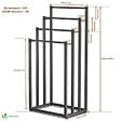 VOUNOT - Porte serviettes sur pied autoportant 4 niveaux noir - vignette