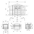 TIMBELA - Abri de jardin en bois et range bûches extérieur - Stockage extérieur I206xL328xH218 cm/ 3,53 + 0,97+0,97 m2 - M389F - vignette