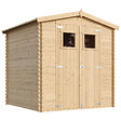 TIMBELA - Abri de jardin en bois - Stockage extérieur I216xL206xH218 cm/ 3.53 m2 Petit abri à outils, Local à vélos -  M343 - vignette
