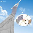 VOUNOT - Voile d'ombrage Triangle en Polyester Imperméable avec Kit de Montage 5x5x5m Gris Clair - vignette