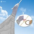 VOUNOT - Voile d'ombrage Rectangulaire en Polyester Imperméable avec Kit de Montage 3x5m Gris Clair - vignette