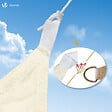 VOUNOT - Voile d'ombrage Rectangulaire en Polyester Imperméable avec Kit de Montage 3x5m Beige - vignette