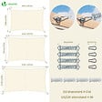 VOUNOT - Voile d'ombrage Rectangulaire en Polyester Imperméable avec Kit de Montage 3x5m Beige - vignette