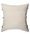 ATMOSPHERA - Housse de coussin  en coton Ivoire et Gris tufté 40 x 40 cm - vignette