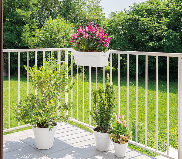 DEROMA - Vaso Like R Bianco 26 cm - large