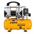 VITO - Compresseur d'Air Silencieux 8L Sans Huile 8 bar 1,5 CV / 1,1 kW Gonfleur Electrique Portatif Voiture VITO - vignette