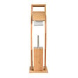 MSV - Serviteur pour WC en bambou - L20xl20xH73cm - vignette