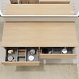 GODART - Meuble salle de bain 120 cm pour vasque à poser - Effet chêne sonoma - A suspendre - Karaib 2 - vignette