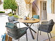 HESPERIDE - Table de jardin ronde Alu/Acacia Oriengo 4 places graphite - Hespéride - vignette