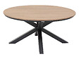 HESPERIDE - Table de jardin ronde Alu/Acacia Oriengo 4 places graphite - Hespéride - vignette