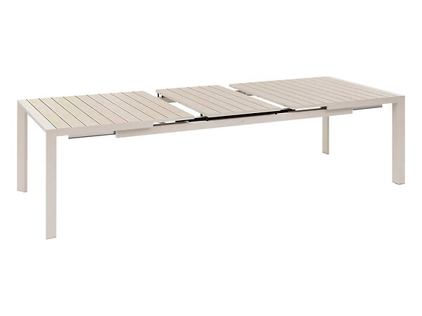 HESPERIDE - Table de jardin rectangulaire extensible alu Evasion 8/10 places lin et argile - Hespéride - large