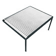 DAVID FERMETURES - Pergola bioclimatique Xenon II perpendiculaire (Vérin à Télécommande + LED 3 côtés - Gris anthracite / Blanc - 5,043 x 4,00m) - vignette