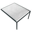 DAVID FERMETURES - Pergola bioclimatique Xenon II (Vérin à Télécommande + LED 3 côtés - Gris anthracite / Blanc - 4,50 x 5,015m) - vignette