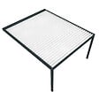 DAVID FERMETURES - Pergola bioclimatique Xenon II (Vérin à Télécommande + LED 3 côtés - Gris anthracite / Blanc - 4,50 x 5,015m) - vignette