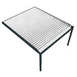 DAVID FERMETURES - Pergola bioclimatique Xenon II (Vérin à Télécommande + LED 3 côtés - Gris anthracite / Blanc - 4,00 x 3,965m) - vignette