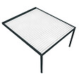 DAVID FERMETURES - Pergola bioclimatique Xenon II (Vérin à Télécommande + LED 3 côtés - Gris anthracite / Blanc - 4,00 x 3,965m) - vignette