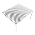 DAVID FERMETURES - Pergola bioclimatique Xenon II perpendiculaire (Vérin à Télécommande + LED 3 côtés - Blanc - 6,093 x 4,50m) - vignette