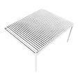 DAVID FERMETURES - Pergola bioclimatique Xenon II perpendiculaire (Vérin à Télécommande - Blanc - 5,043 x 4,00m) - vignette