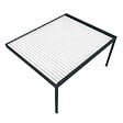 DAVID FERMETURES - Pergola bioclimatique Xenon II perpendiculaire (Vérin à Télécommande + LED 3 côtés - Gris anthracite / Blanc - 6,093 x 3,00m) - vignette