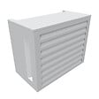ATOLE - Cache climatiseur, ATOLE en Aluminium Thermolaqué, Taille 0 : H. 69 x L. 90 x P. 50 cm, Ventelle, Blanc - vignette