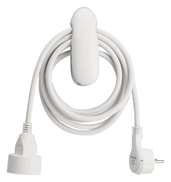 WATTANDCO - Rallonge 5m avec pince - blanc - Watt and Co - large