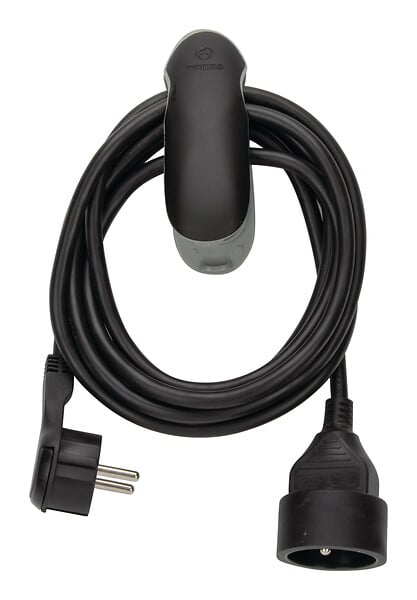 WATTANDCO - Rallonge 5m noire avec pince - Watt and Co - large
