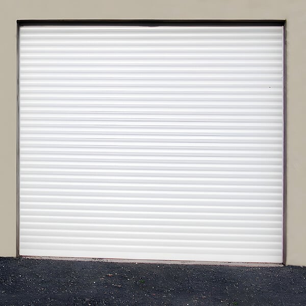 DAVID FERMETURES - Porte de Garage enroulable Aluminium (2400 x 2500 mm - Cherubini - Kit Zone privée - RAL9016 - Blanc signalisation) - large