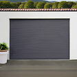 DAVID FERMETURES - Porte de Garage enroulable Aluminium (2400 x 2000 mm - Cherubini - Kit Zone privée - RAL7016 - Gris anthracite) - vignette