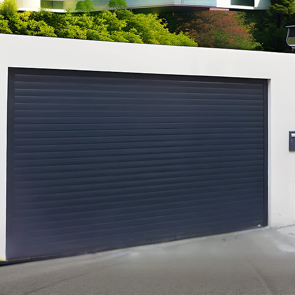DAVID FERMETURES - Porte de Garage enroulable Aluminium (3000 x 2000 mm - Somfy - Kit Zone Privée - RAL7016 - Gris anthracite) - large