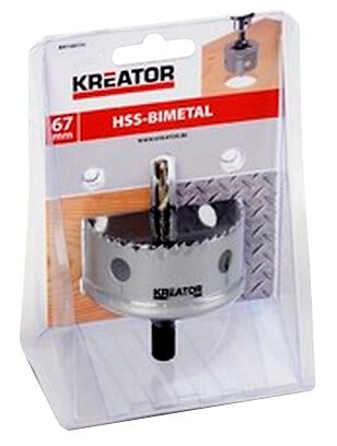 KREATOR - Scie cloche à bois HSS bi-métal Ø 67mm - large